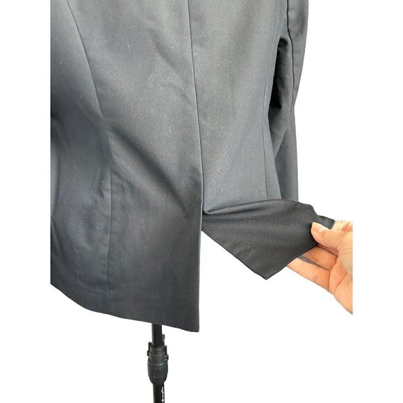 Lane Bryant Blazer Black Women 18 Classic Tailored  One Button Cotton Poly Blend - Picture 7 of 15